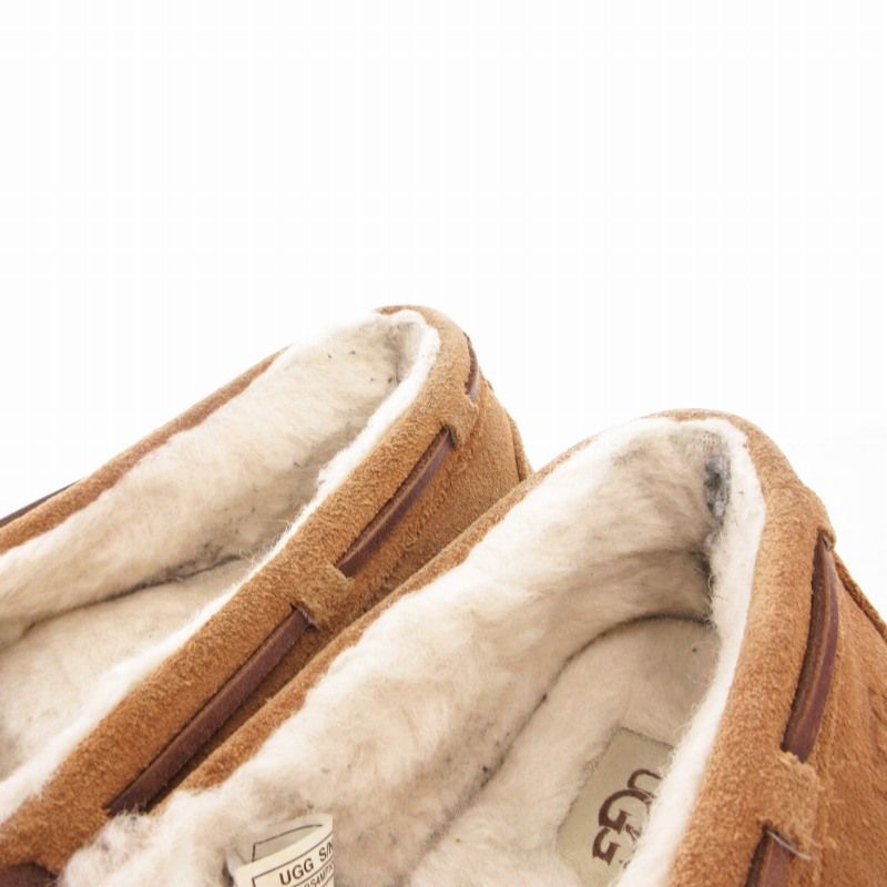 アグ UGG モカシンシューズ ローファー ムートン 茶 ブラウン