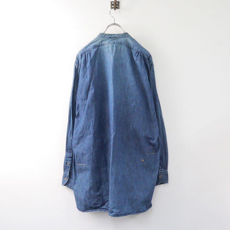 美品 定価48400円 2025SS フォーティファイブアール 45R 綿麻瑠璃ダンガリーの5分袖クッペシャツ(重)サイズ3/インディゴ【2400014400694】 美品 定価48400円 2025SS フォーティファイブアール 45R 綿麻