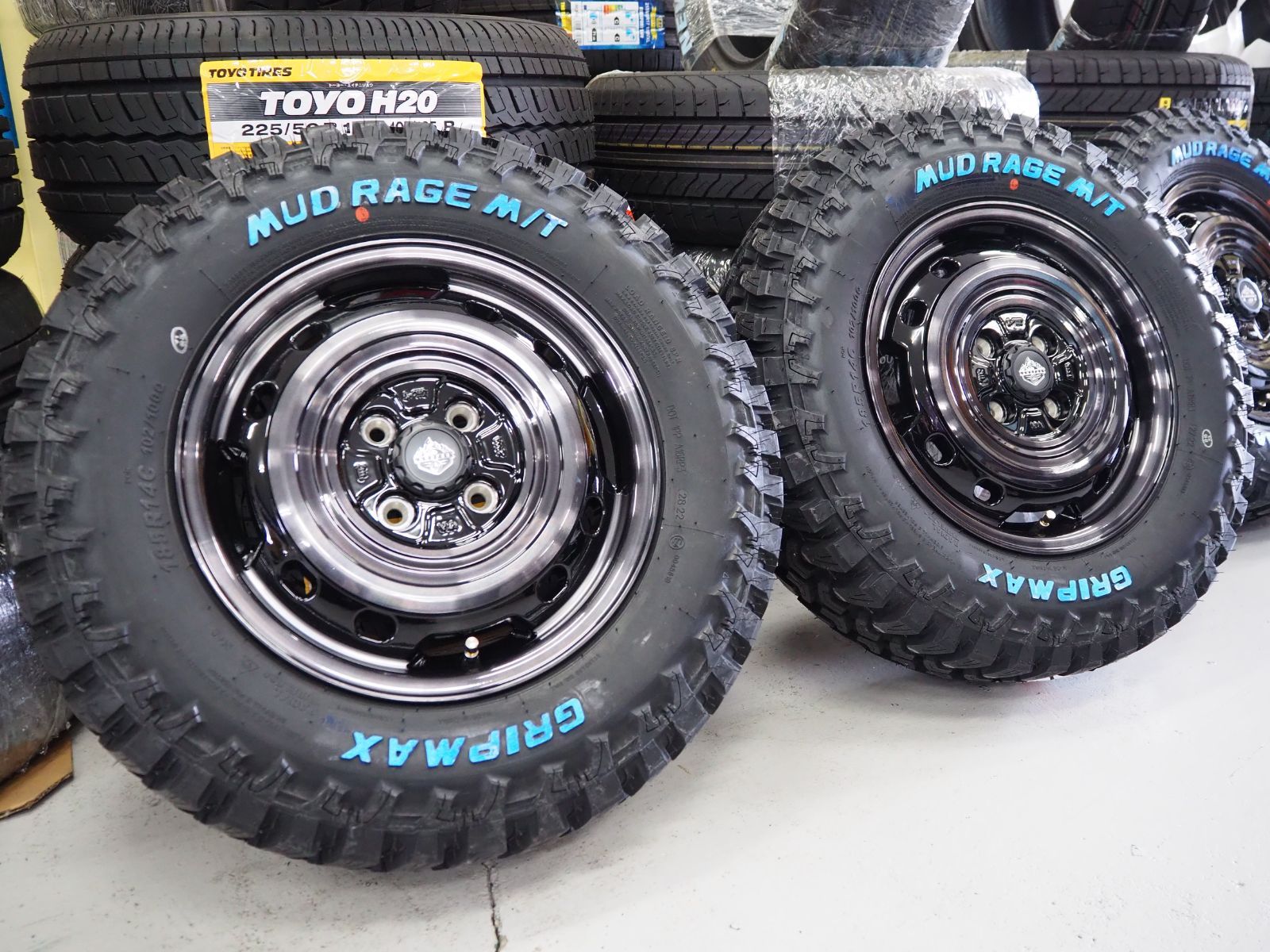 要リフトアップ ゴツゴツ系 LANDFOOT XFG 14inch 5.0J 4-100 +39 MUD 