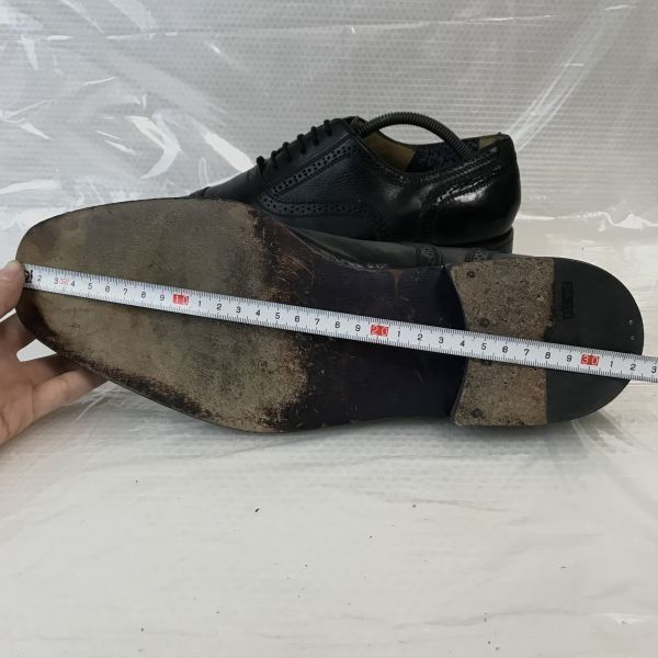 80s-90s?/Vintage★フローシャイム/FLORSHEIM Imperial★インペリアル/本革/セミブローグ/ストレートチップ【10.5 EEE/28.5/黒/BLACK】内羽根◆pF-28 80s-90s?/Vintage☆フローシャイム/FLORSHEIM Imperial☆インペリアル