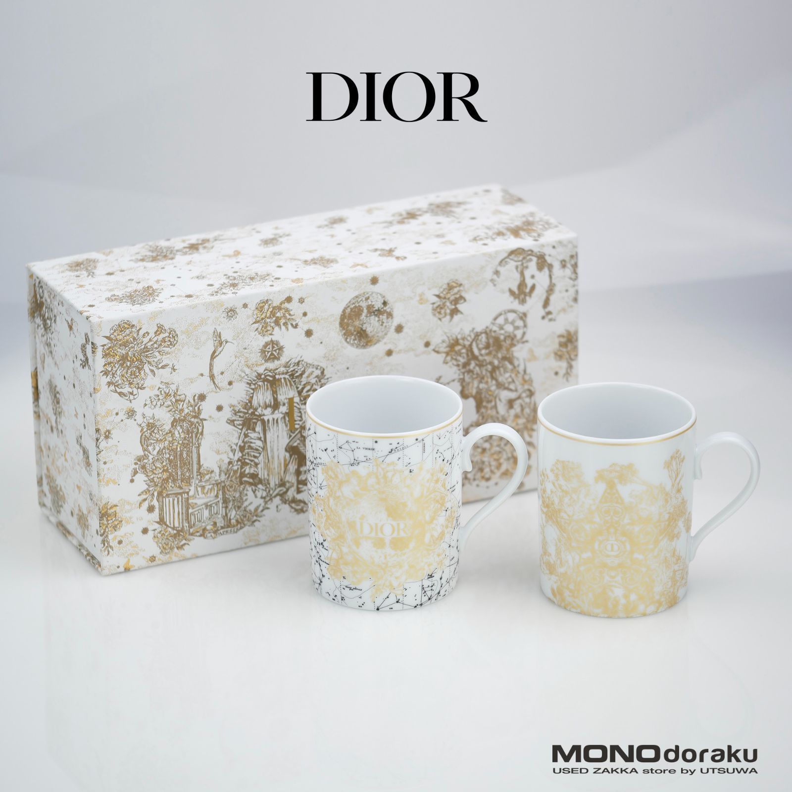 クリスチャンディオール ゾディアック Christian Dior Zodiac マグカップ 2個セット 美品