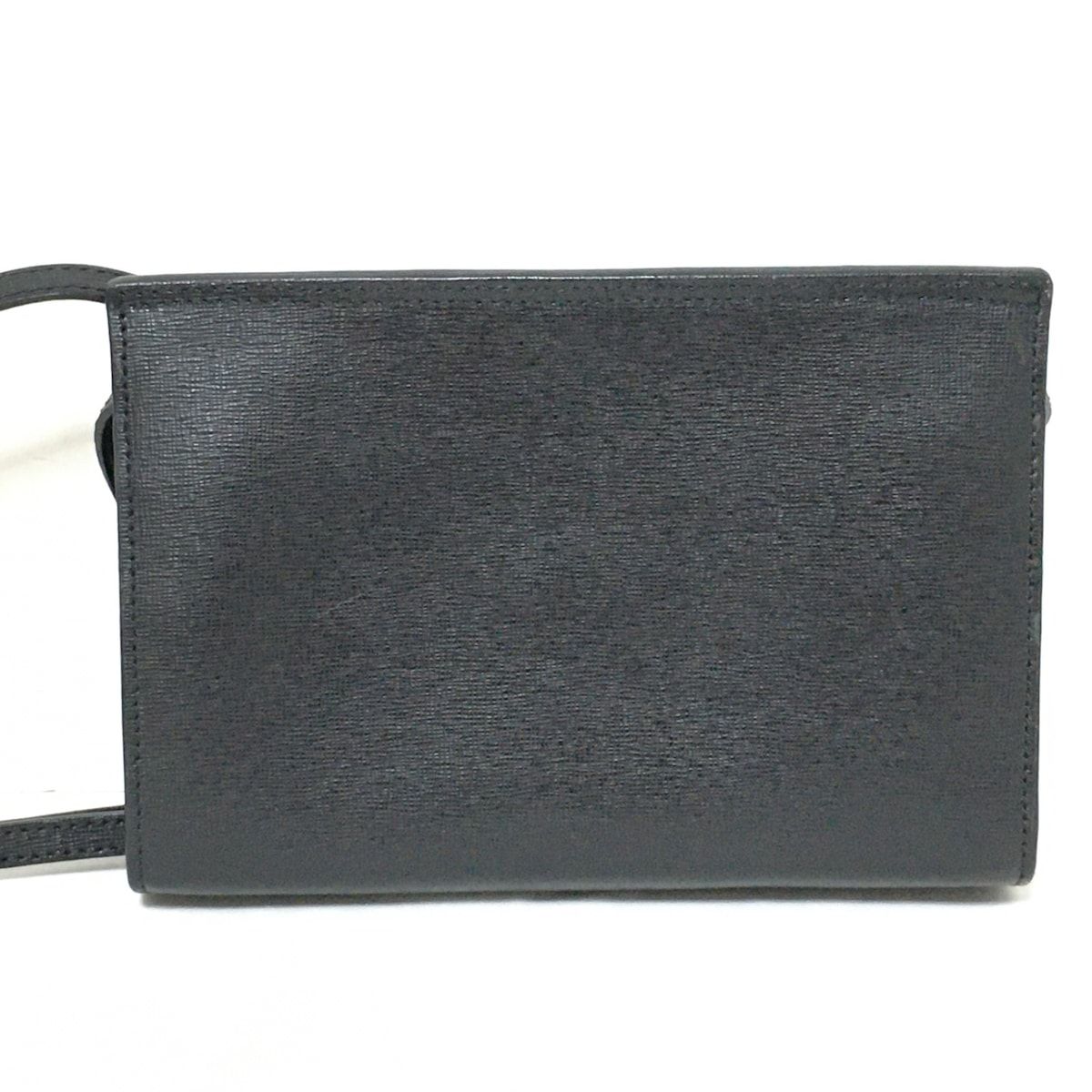 FURLA(フルラ) 財布 - 黒 ショルダーウォレット/ショルダーストラップ着脱可 レザー