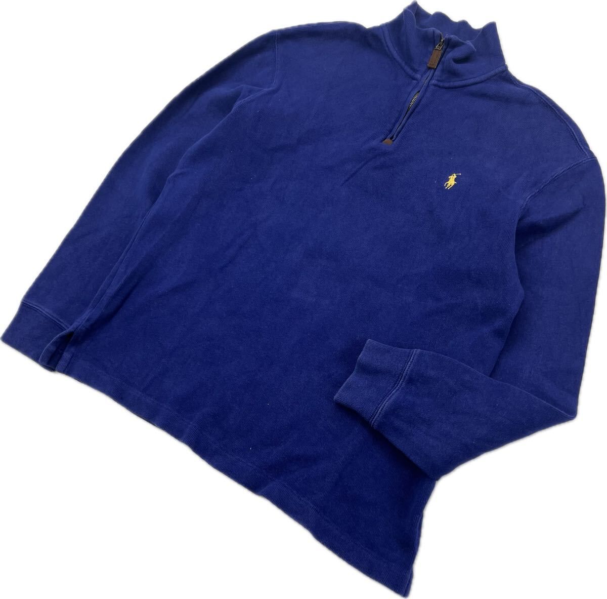 POLO RALPH LAUREN ☆ ブルーネイビー ハーフジップ スウェット シャツ 