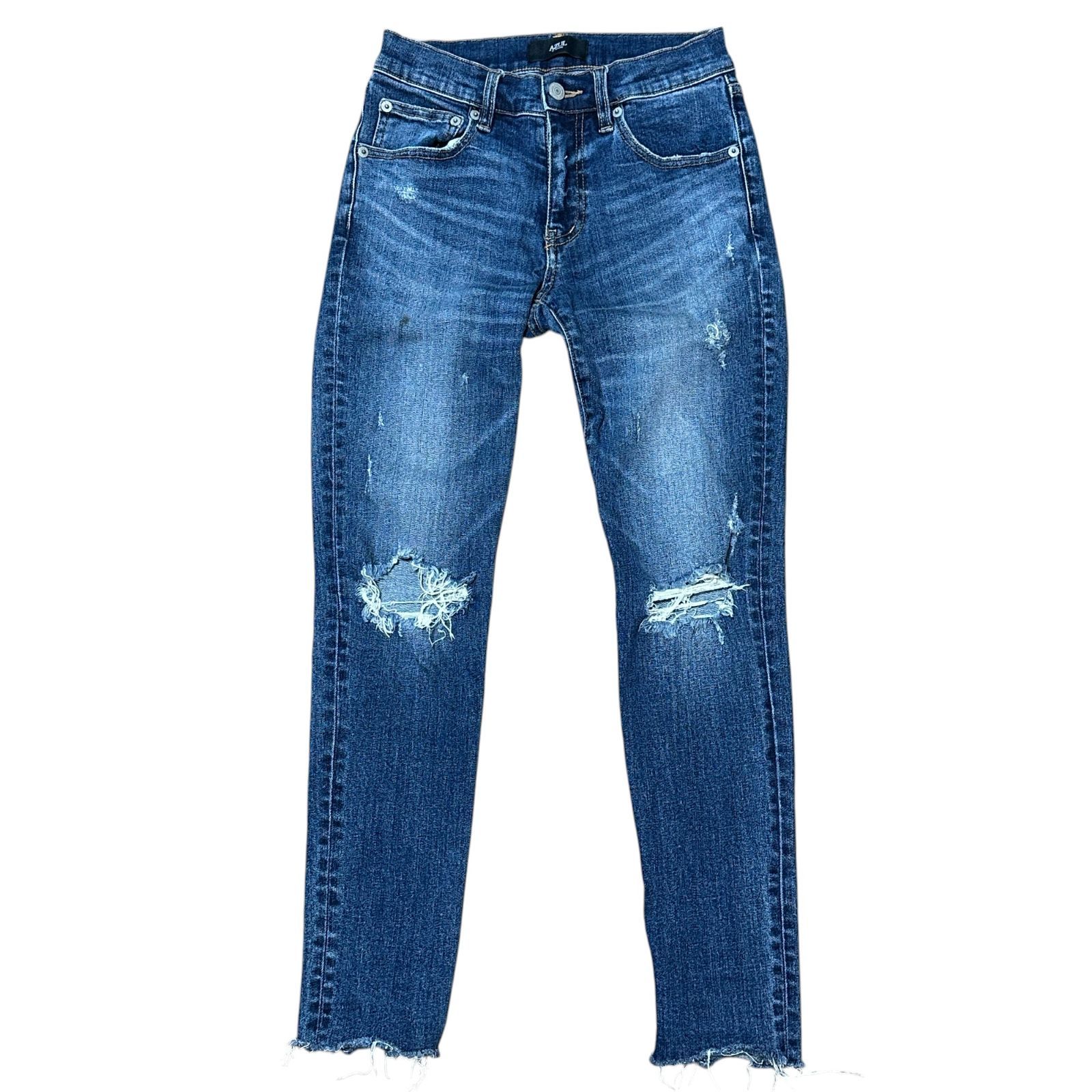 AZUL BY MOUSSY カットオフクラッシュスキニー メンズXS アズールバイ 