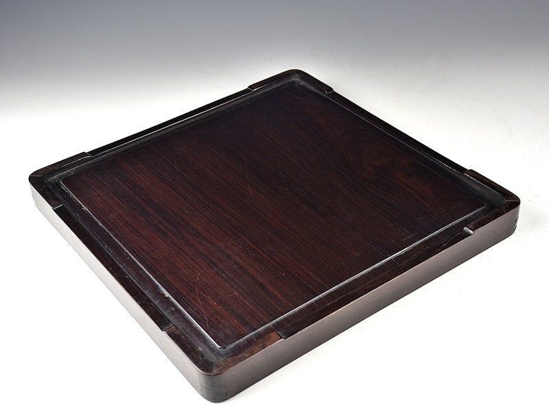 唐物 紫檀四方盆