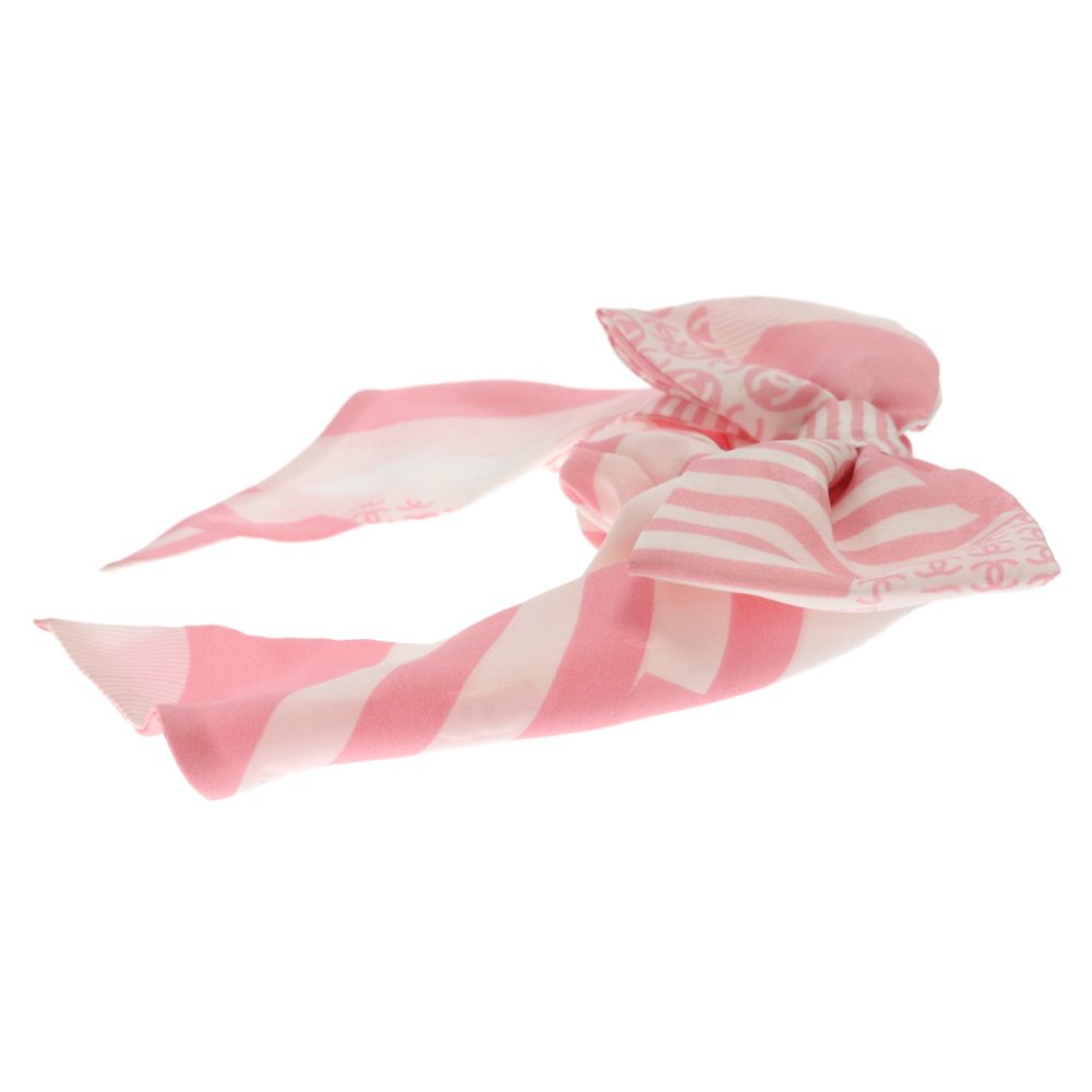 CHANEL ピンクリボン シュシュ CHANEL シャネル リボン シュシュ ヘアアクセサリー ピンク 新品 未