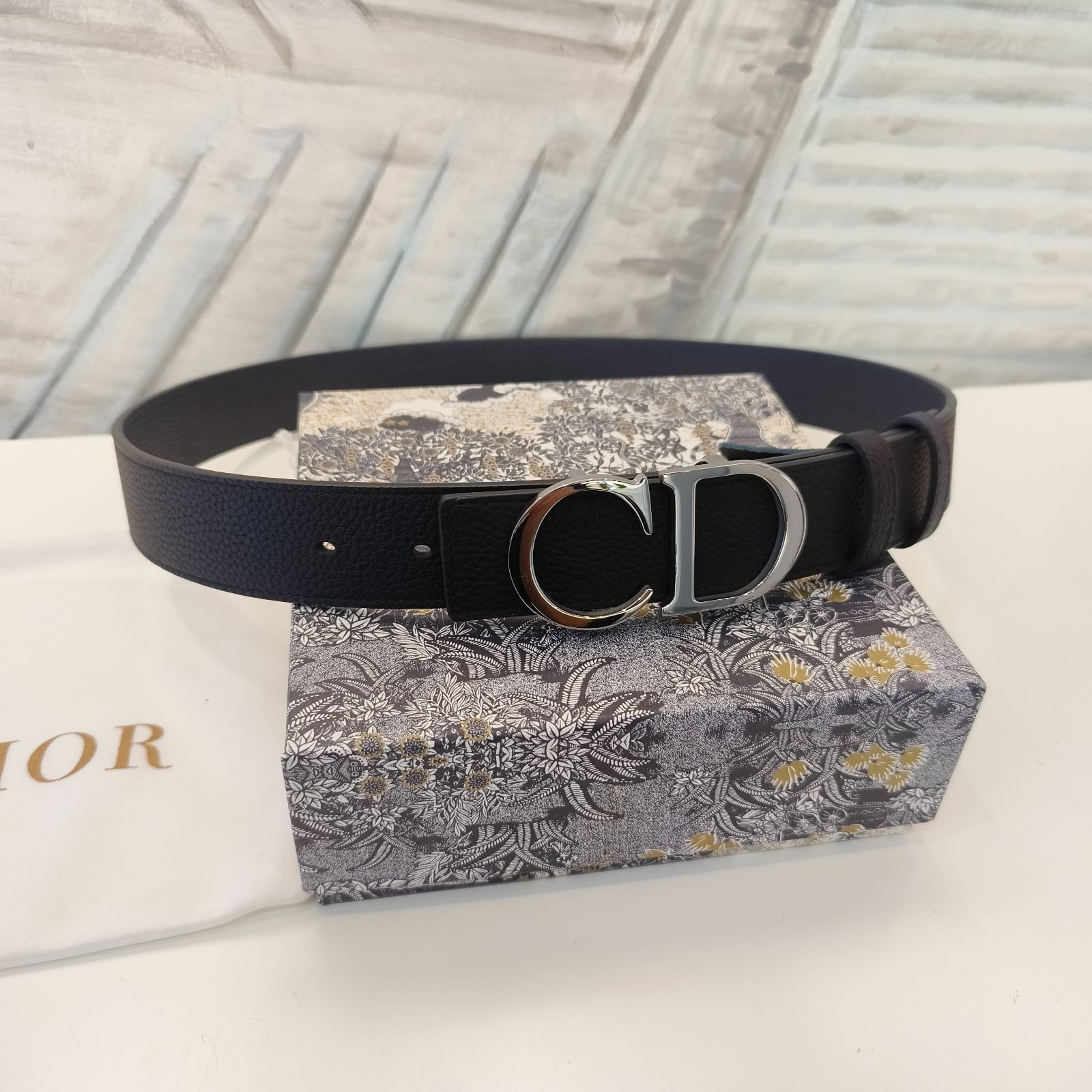 Dior ディオール メンズ ベルト ブラック シルバーどうぞ宜しくお願い ...