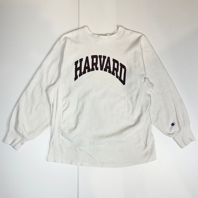 80s CHAMPION REVERSE WEAVE HARVARD トリコタグ 染み込み プリント リバースウィーブ カレッジ スウェット スエット トレーナー 80年代 VINTAGE ヴィンテージ 古着 b25052132 スウェットシャツ