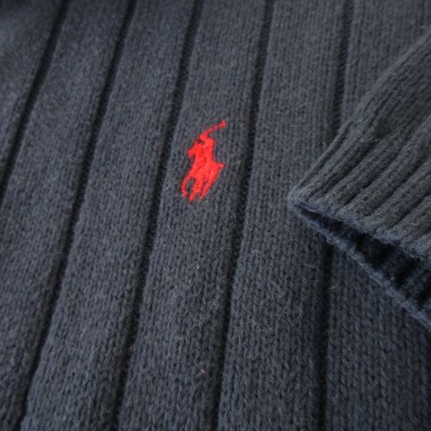 ラルフローレン RALPH LAUREN ニットポロシャツ 半袖 リブ