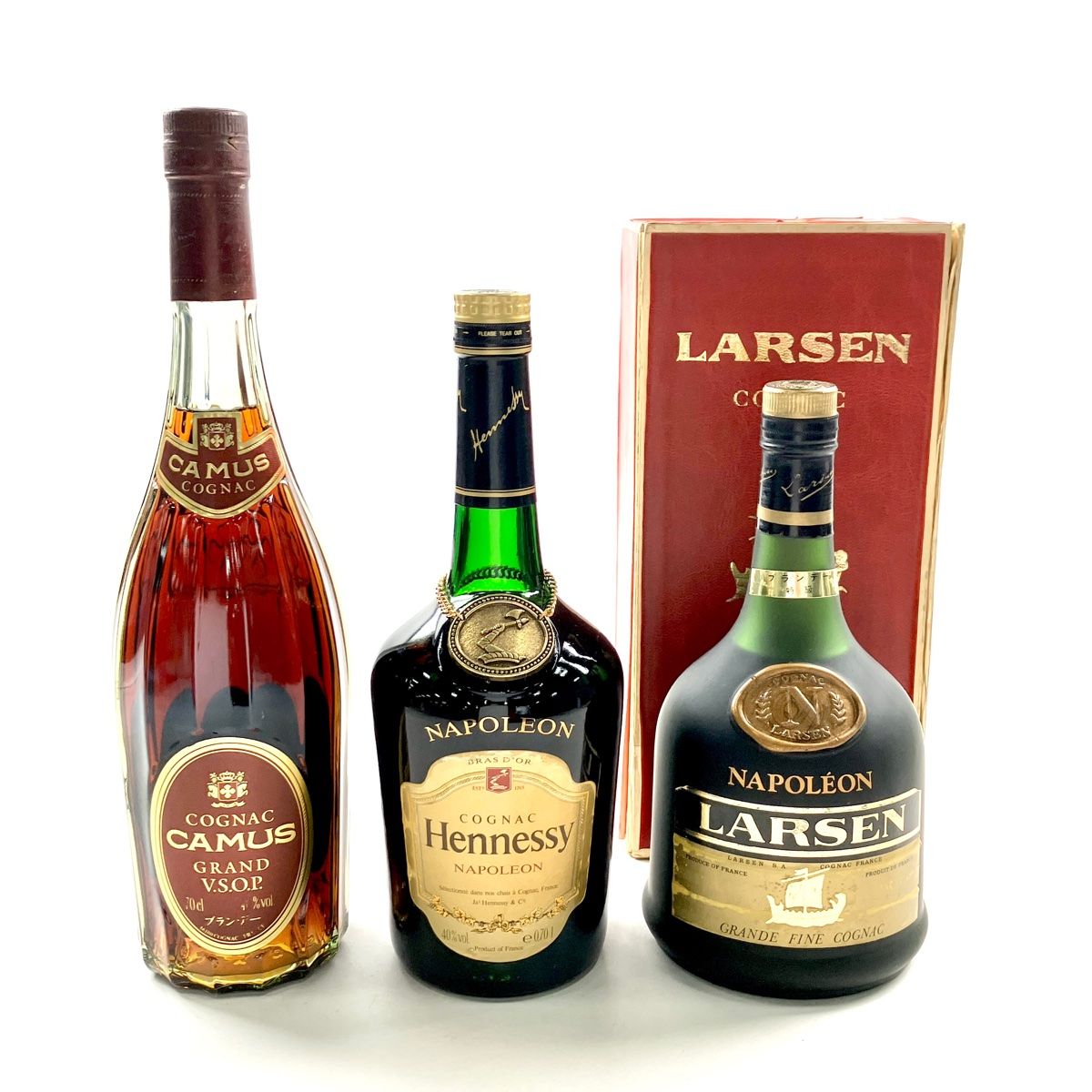 3本 CAMUS HINE LARSEN コニャック 3本 CAMUS HINE LARSEN コニャック（柔らかな質感の CAMUS 3本