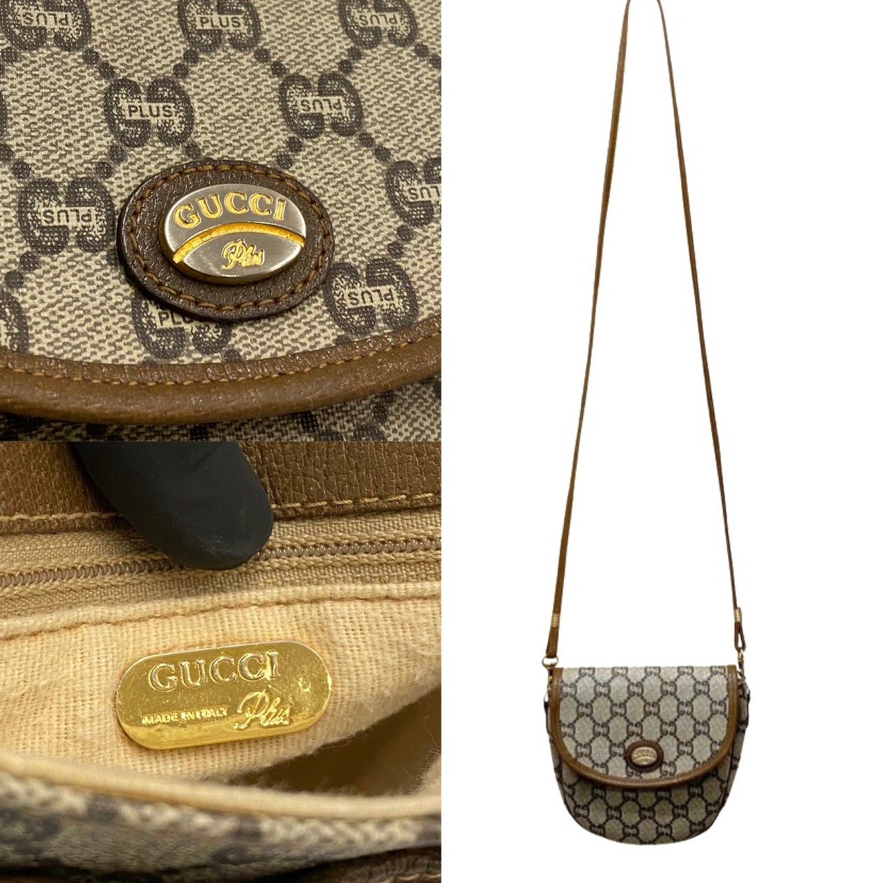 極 美品 GUCCI グッチ ヴィンテージ グッチプラス モノグラム 総柄