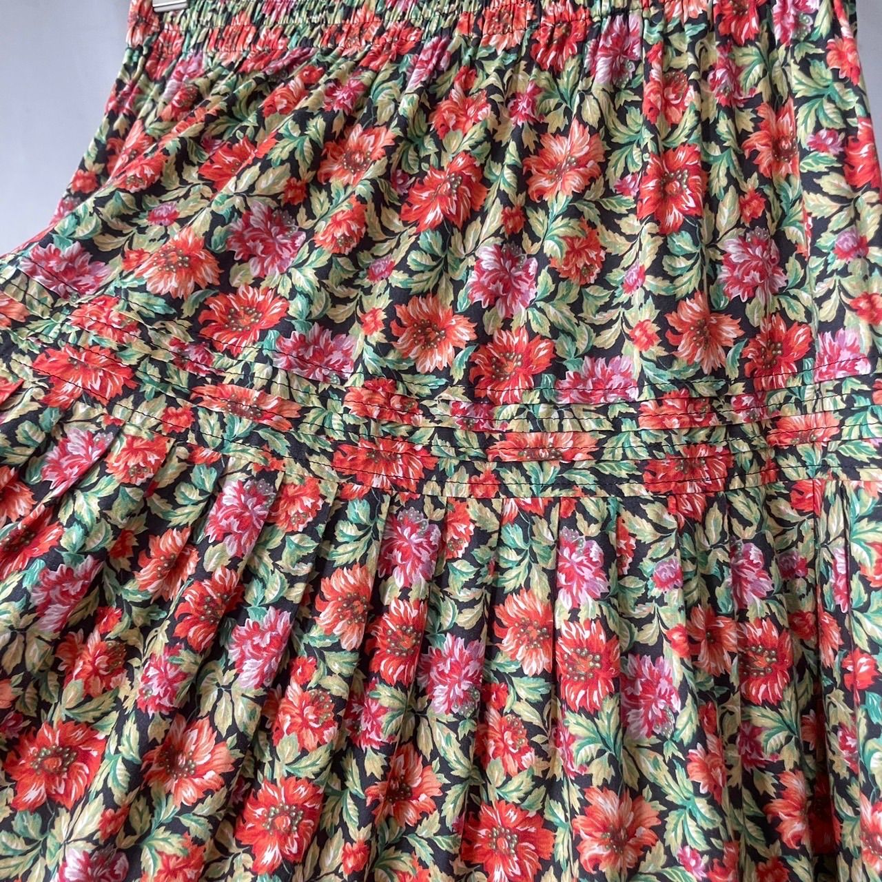 ローラアシュレイ Laura Ashley 花柄 vintage ティアードスカート