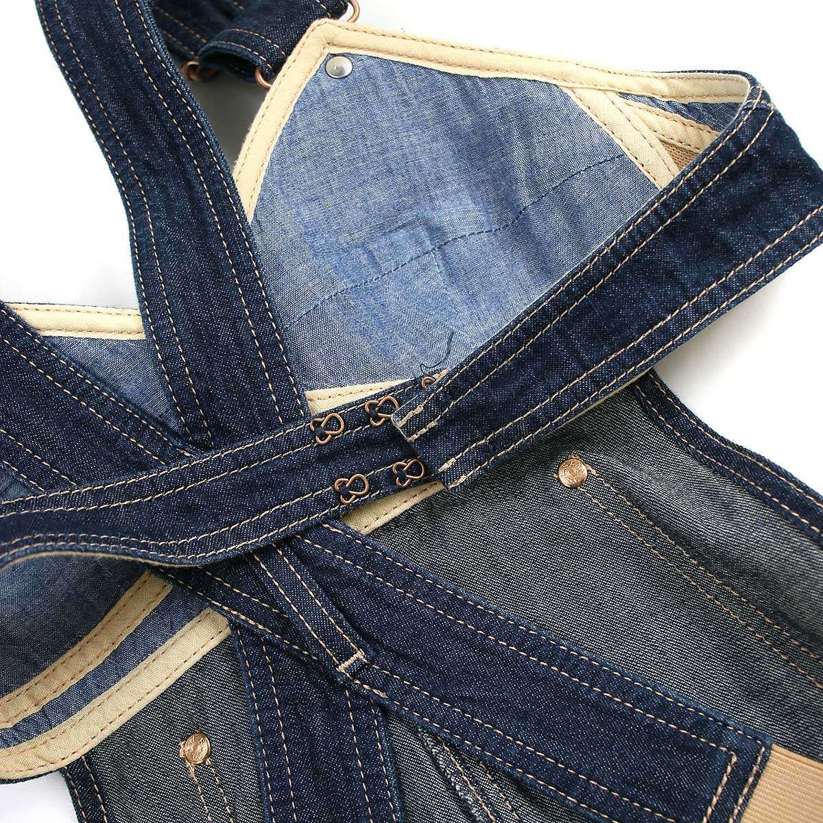 ジャンポールゴルチエ サスペンダー ブラックデニム つなぎ