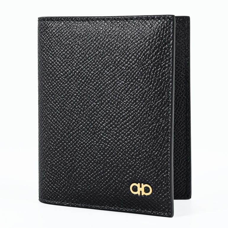 フェラガモ Salvatore Ferragamo サルヴァトーレフェラガモ カードケース 名刺入れ ダブル ガンチーニ メンズ ブラック 661452 775661 0775661