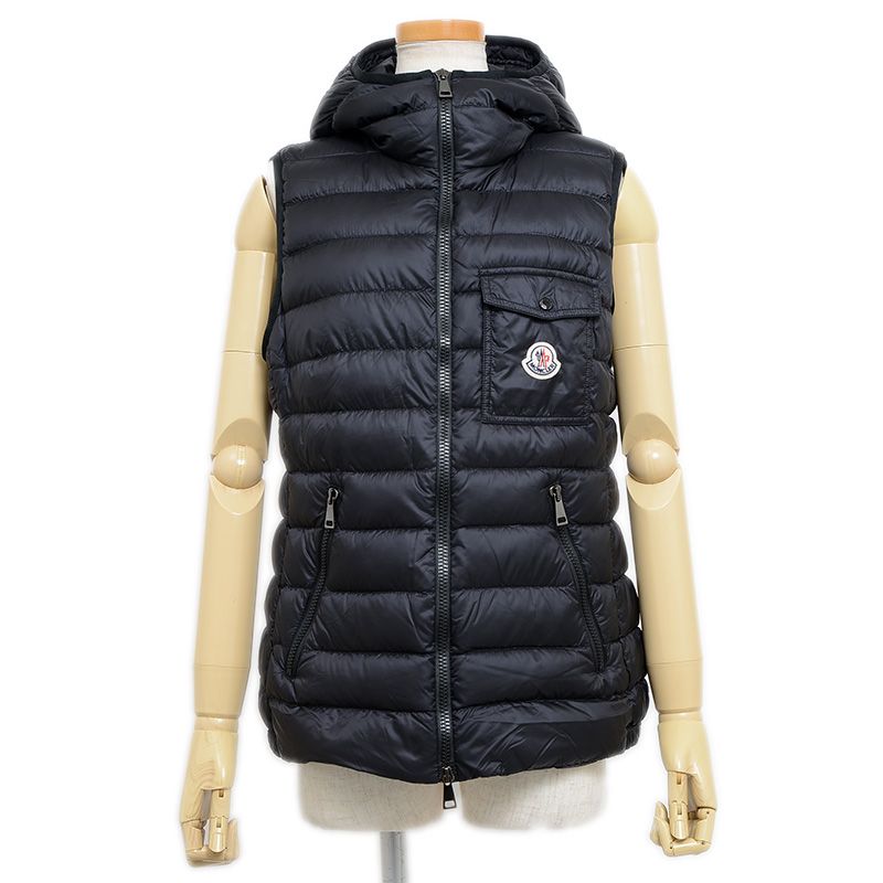 美品　モンクレール　Glygos Gilet 黒 ダウンベスト ジレ　0 美品 モンクレール Glygos Gilet 黒 ダウンベスト ジレ 0