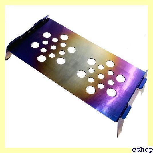 64チタン 登山 テーブル コンパクト ウルトラライト 155g 虹色に輝く陽 酸化 1170