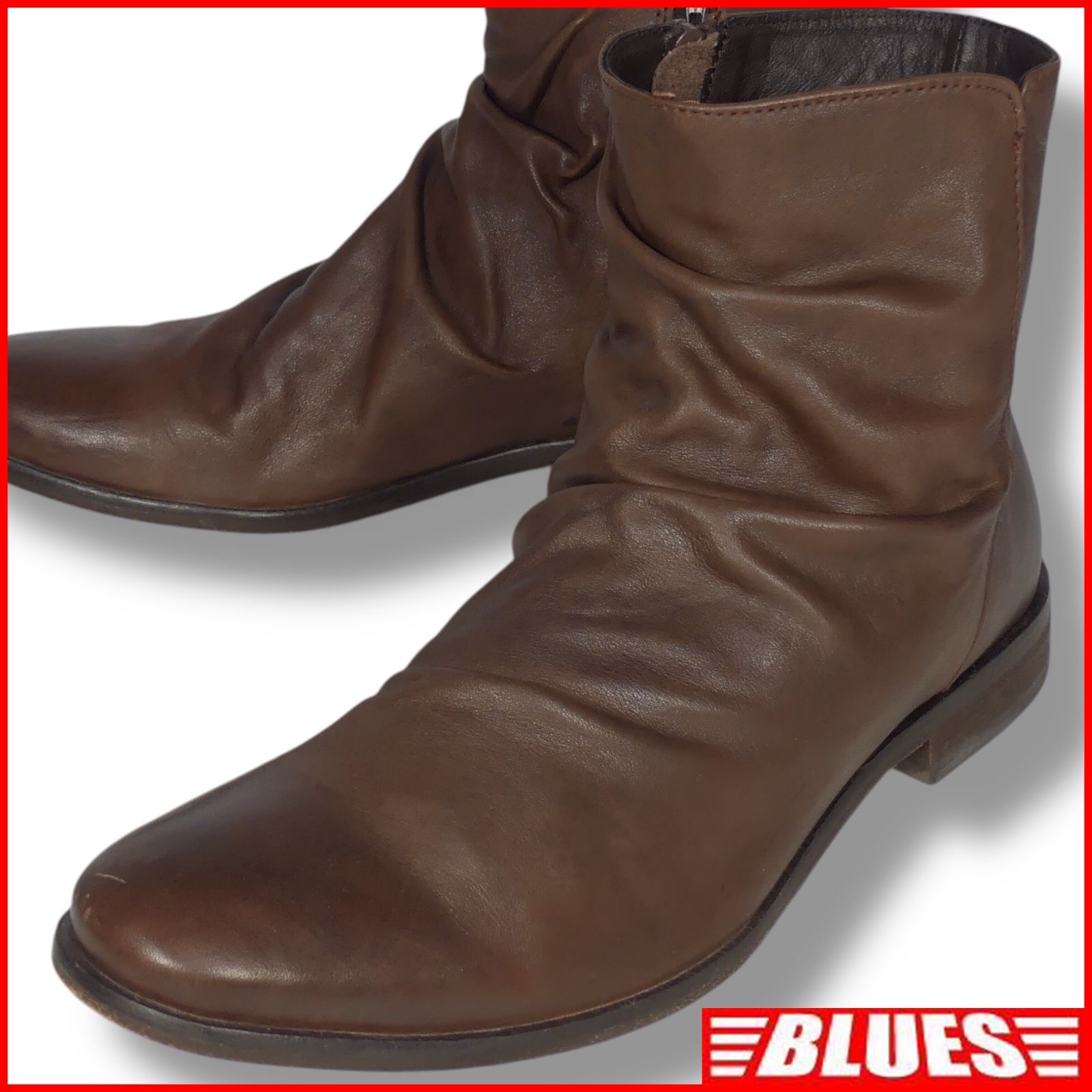 ENZO TESOTI Enzo Tesoti Side Zip 25.5 Leather Boots Wrinkle Finish Brown 41 Men's Shoes Side Zip Boots Size 25.5 cm List ← Seulb Shop Clothes ← Old Seulb ← X7887