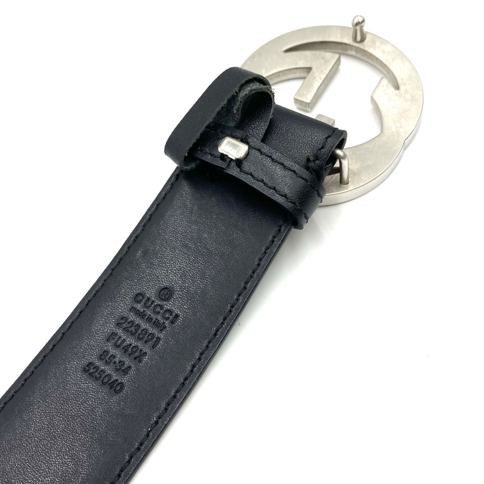 【美品】GUCCI　インターロッキング　シマ　GG柄　キャンバス　ベルト　レザー 極上美品 GUCCI グッチ シマ ベルト ウエスト GGキャンバス