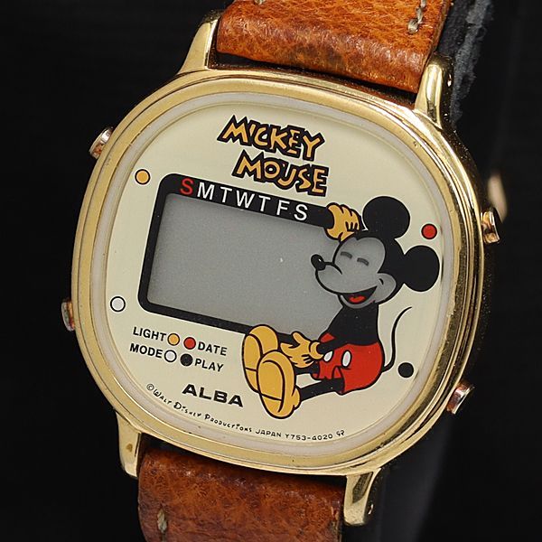 セイコー アルバ Y753-4039 ミッキーマウス QZ デジタル文字盤