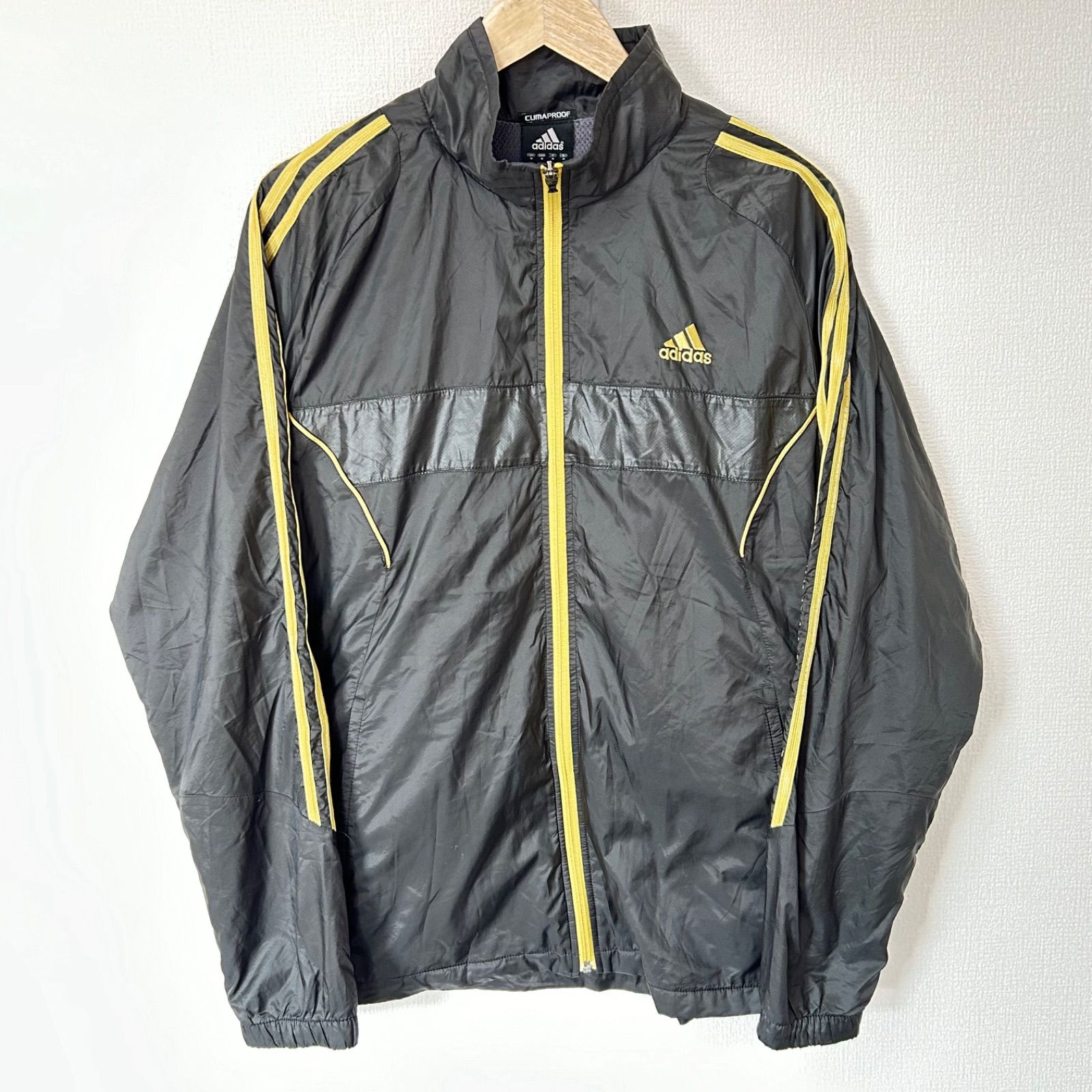 adidas CLIMAPROOF 下りる ナイロンジャケット M 黒/オレンジ