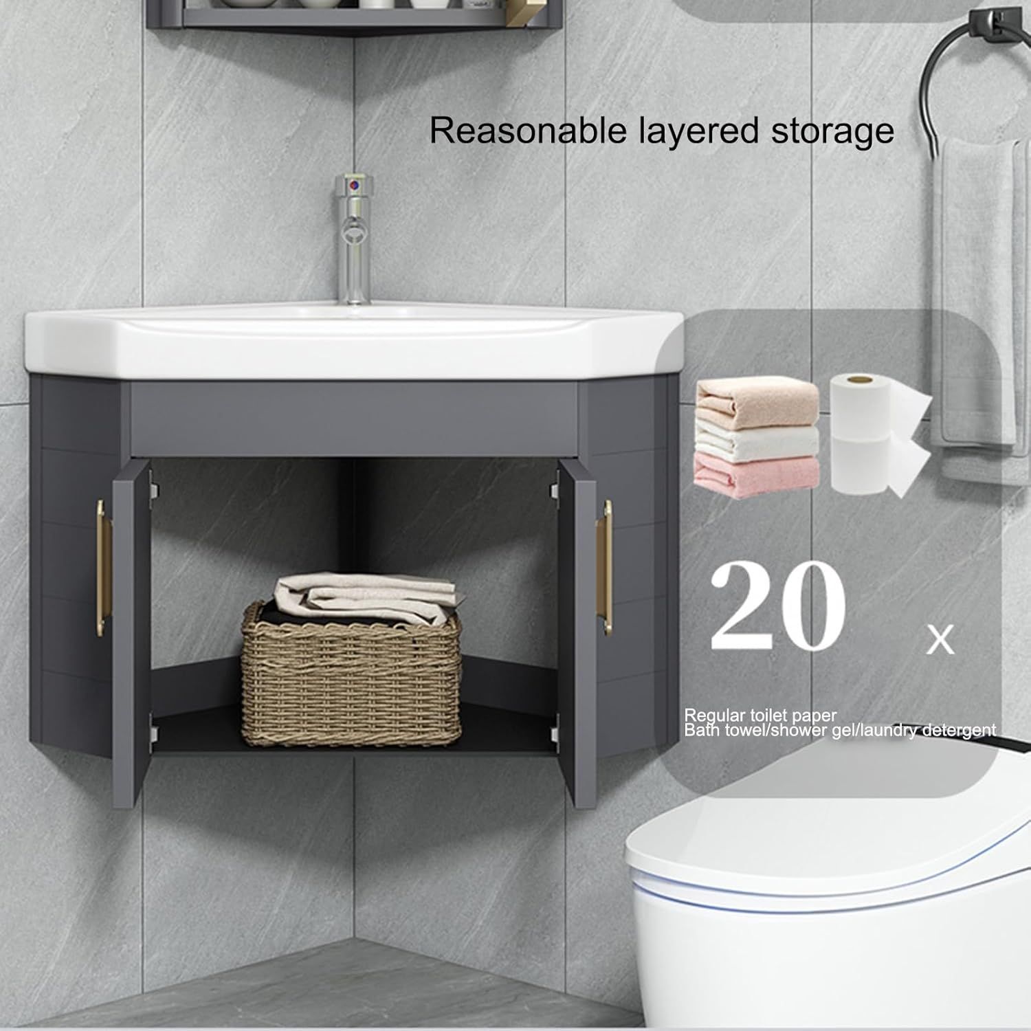 セラミック洗面台 38x42cm