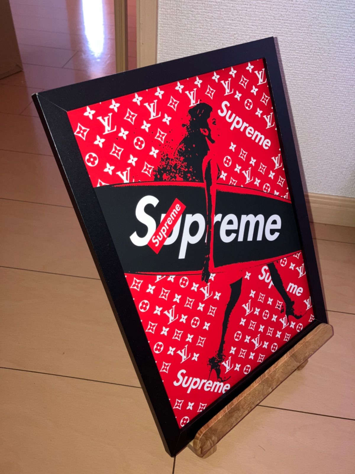 LOUISVUITTON type☆A4額装済オマージュアートインテリア