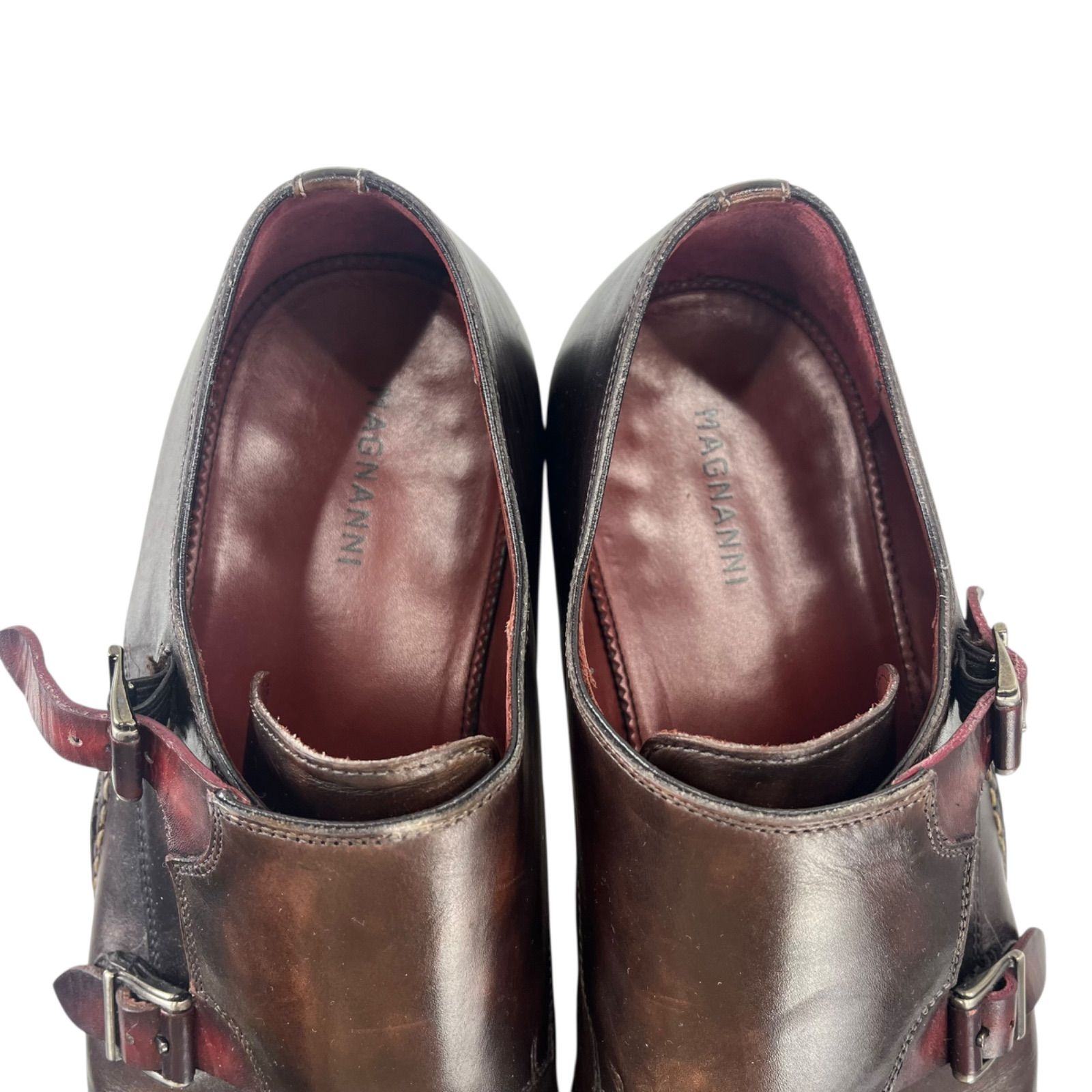 マーグナーニ MAGNANNI ダブルモンク レザー ビジネス、ドレスシューズ