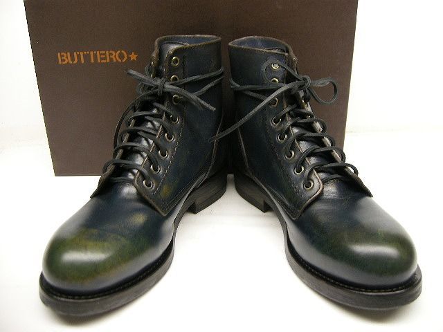 サイズ43(27.5-28cm相当)□新品□ブッテロ BUTTERO レースアップブーツ