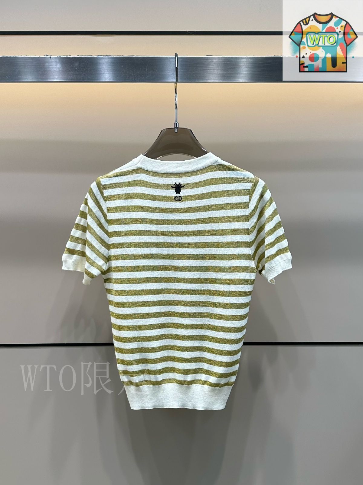 【期間限定お値下げ】Christian Dior ストライプニット半袖 wine-king_2877100000023902
