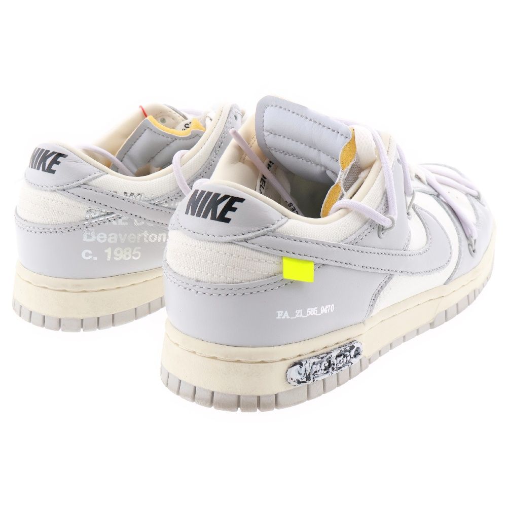 NIKE (ナイキ) OFF-WHITE DUNK LOW 1 OF 50 DM1602-123 オフホワイト ダンク ロー 1 OF 50 49  ローカットスニーカー シューズ ホワイト US8.5/26.5cm