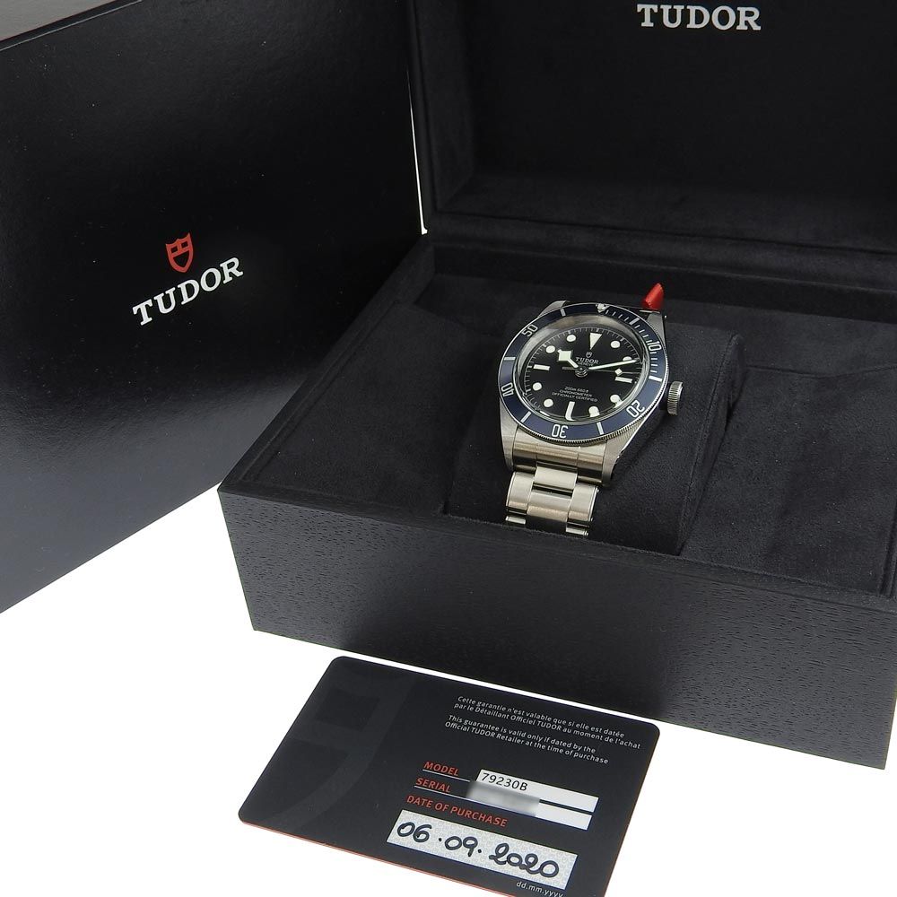 【本物保証】 箱・保付 超美品 チューダー TUDOR チュードル ヘリテージ ブラックベイ メンズ 自動巻き オートマ 腕時計 79230B