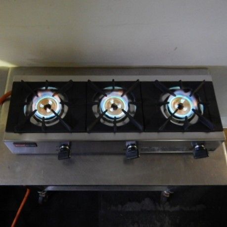 中古】2015年製 リンナイ RSB-306A 3口 LP ガス テーブル 卓上 コンロ 