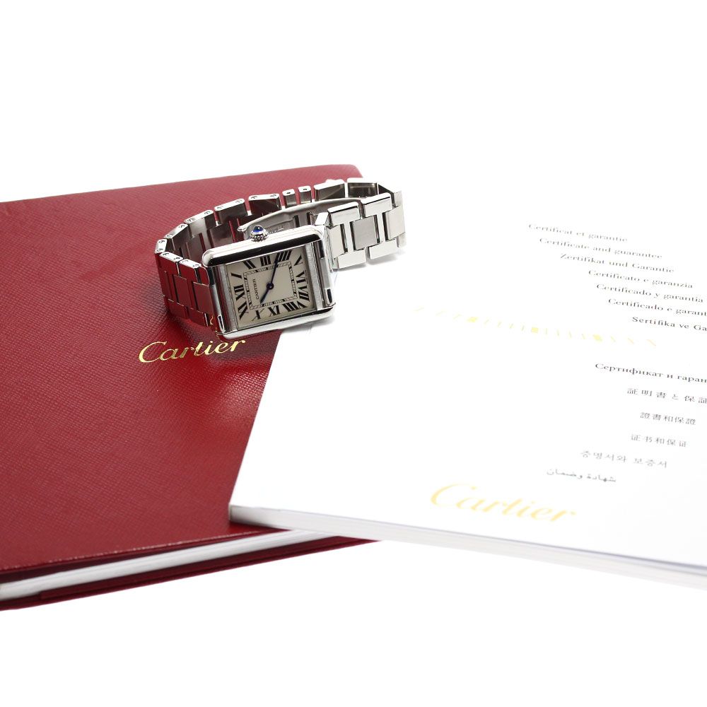カルティエ CARTIER W5200013 タンクソロ SM クォーツ レディース保証書付き_906417