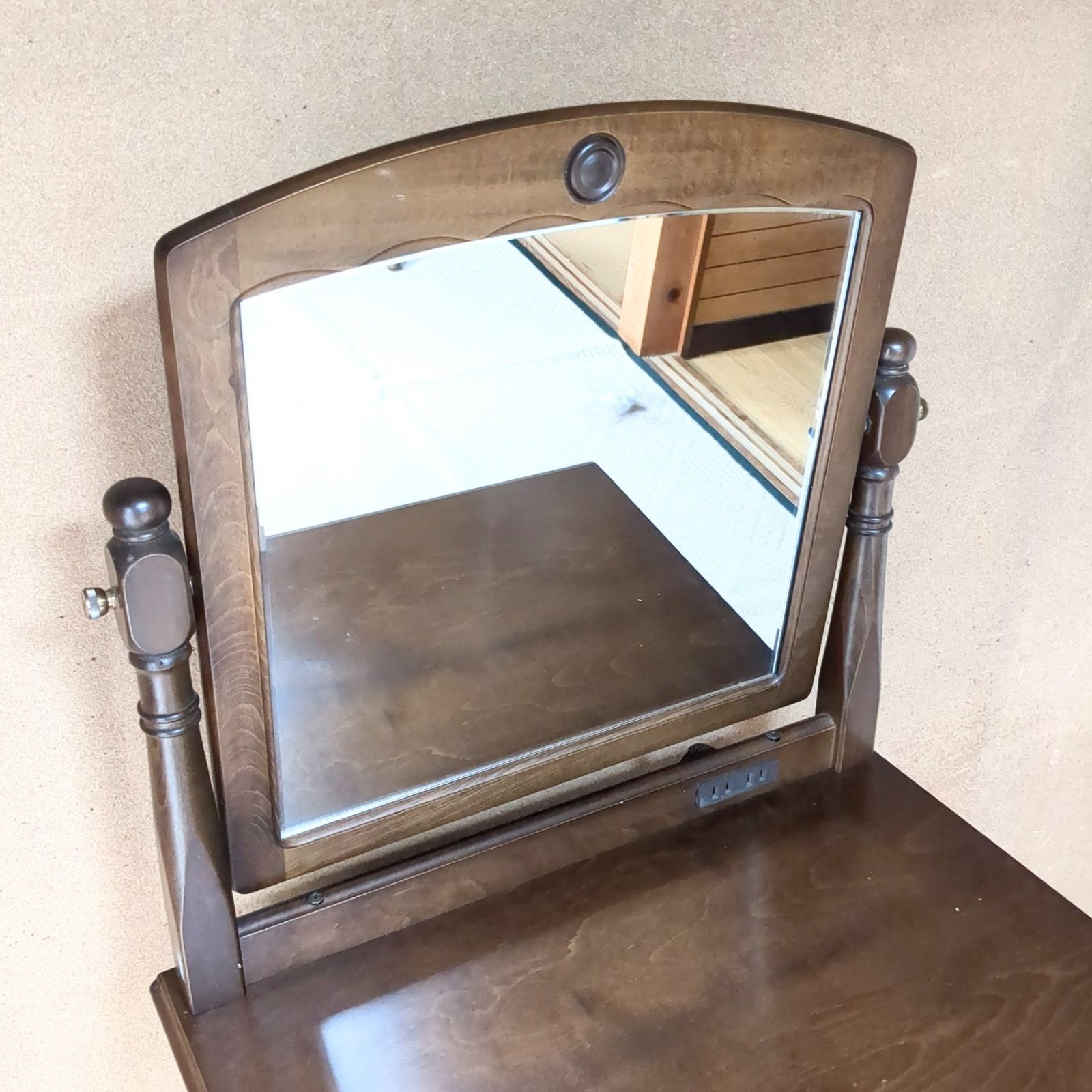 【希少品・入手困難】　四国工芸　森のサーカス　ドレッサー　鏡台　スツール付き 希少品・入手困難】 四国工芸 森のサーカス ドレッサー 鏡台