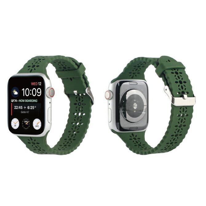 Apple Watch バンド レザー 合皮 38 40 41mm グリーン 緑 通販