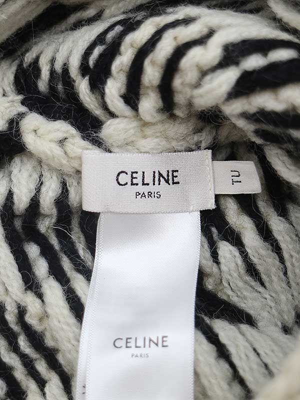 CELINE セリーヌ 22AW ペルヴィアン チェック ニット ビーニーキャップ