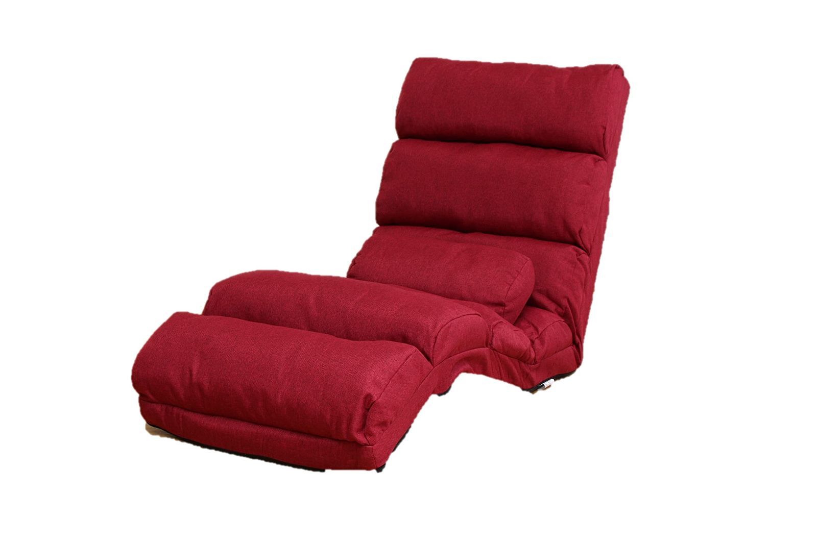 【在庫処分】ビータ(Vita) 座椅子 レッド 幅57×奥行106~160×高さ17~69.5cm