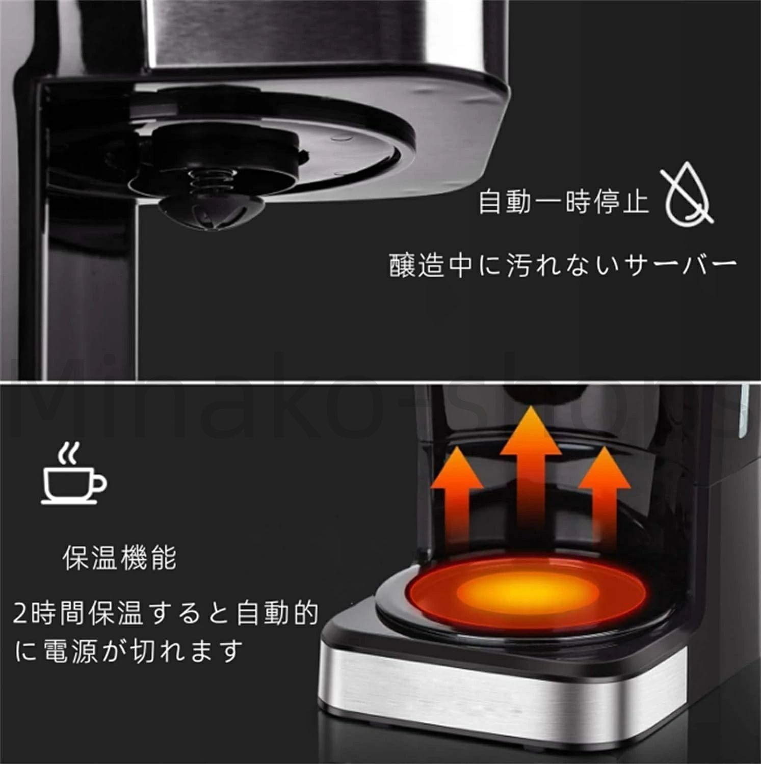 コーヒーメーカーブラックコーヒー用半自動コーヒーマシン ドリップコーヒーマシン