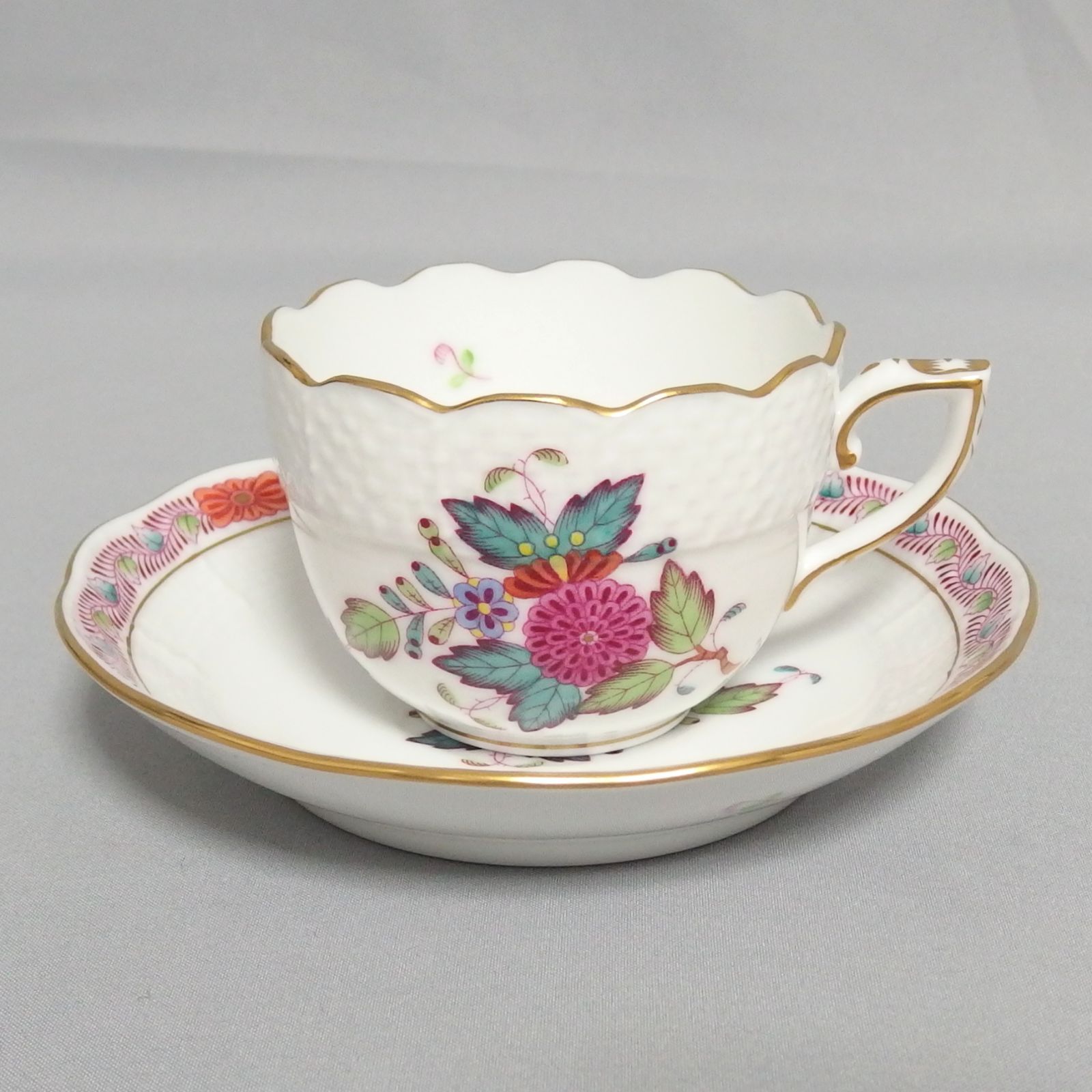 ヘレンド＊アポニー・フラワー＊シュガーポットとクリーマー