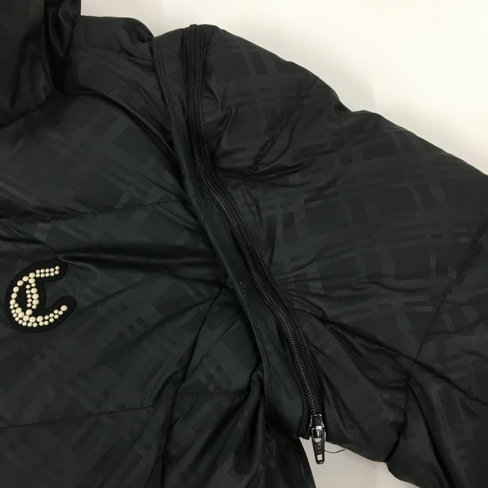 キャロウェイ 4WAYダウンジャケット 黒 チェック地模様 袖・裾