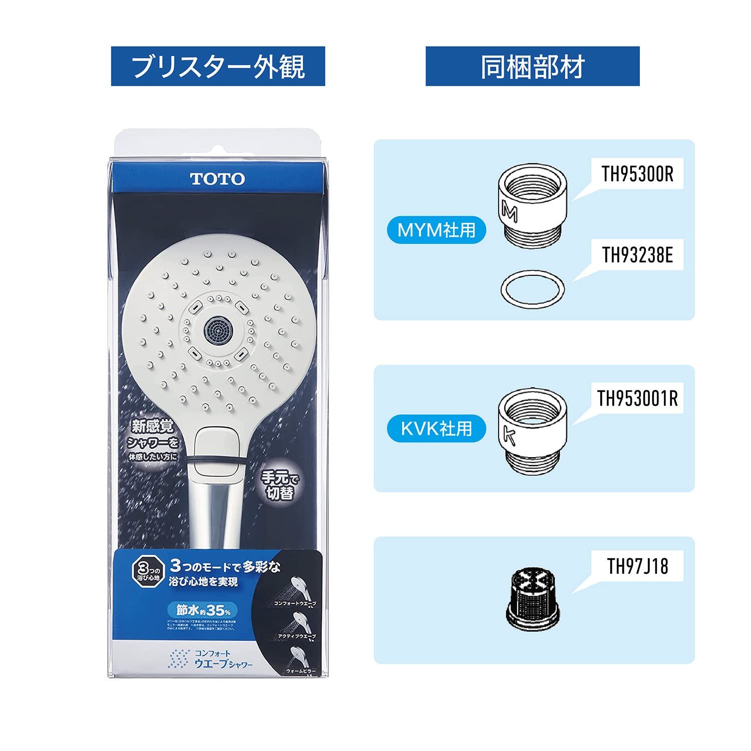 シャワーヘッド コンフォートウエーブシャワー