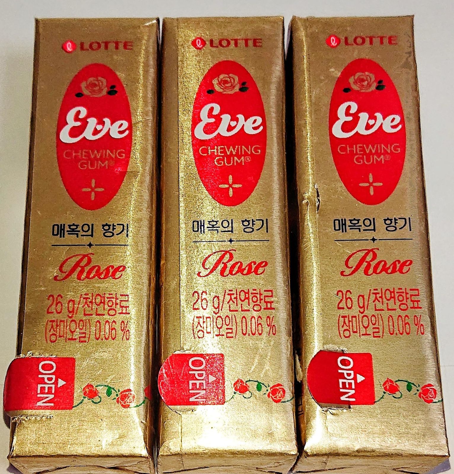 ロッテ イヴ ローズガム 韓国版 3個 昭和レトロ 香水ガム - メルカリ