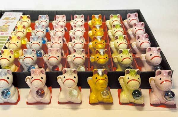 干支置物 風水玉持ち 福午（アソートBOX入り） ◎2セット目～大幅