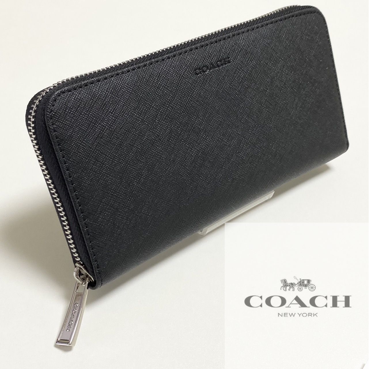 COACH 長財布 レキシントン サフィアーノ レザー F74769 ブラック