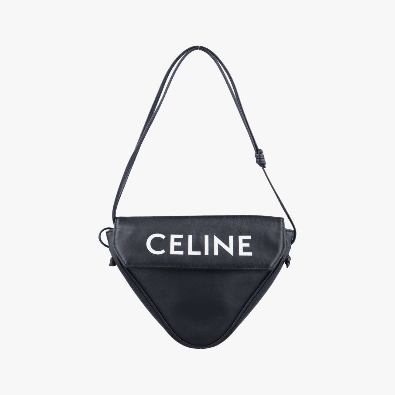 セリーヌCelineトライアングル ブラック レザー F-CU-1241