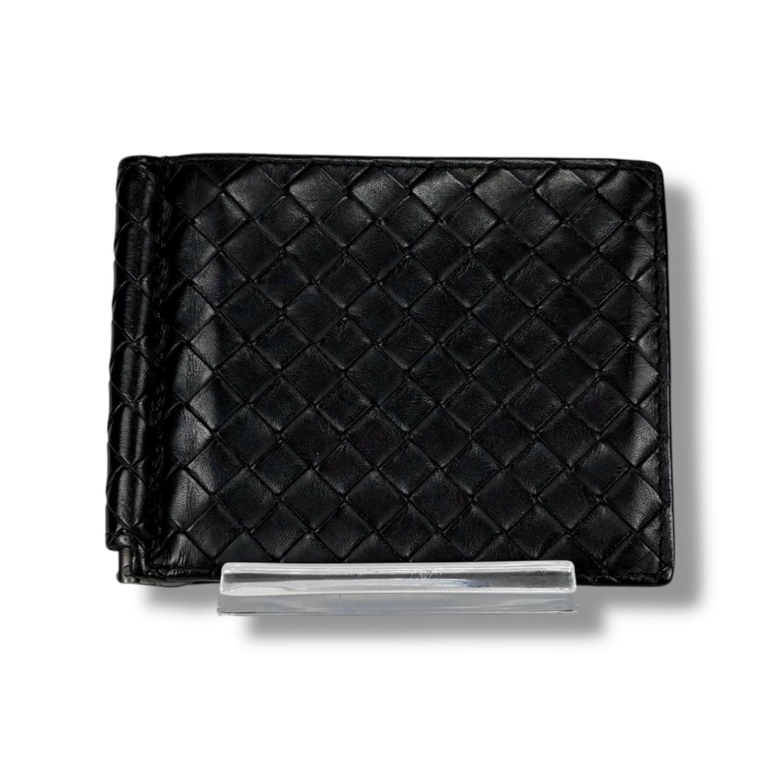 ノーチ ✨ほぼ未使用✨ボッテガ・ヴェネタ　レザー コンパクトウォレット ボッテガヴェネタ BOTTEGA VENETA 二つ折り財布 マネークリップ
