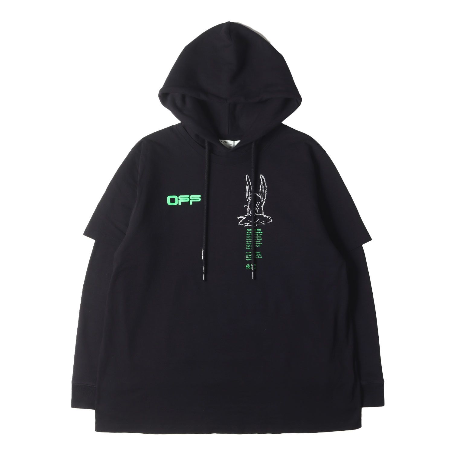 OFF-WHITE オフホワイト パーカー ブラック 黒 サイズ:XL | 20AW