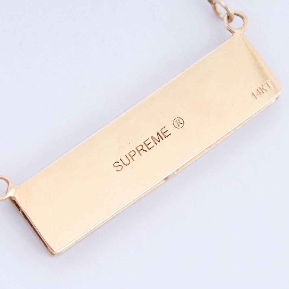 supreme ネックレス　14k 楽天市場】新品 シュプリーム Supreme ネックレス プレート ロゴ