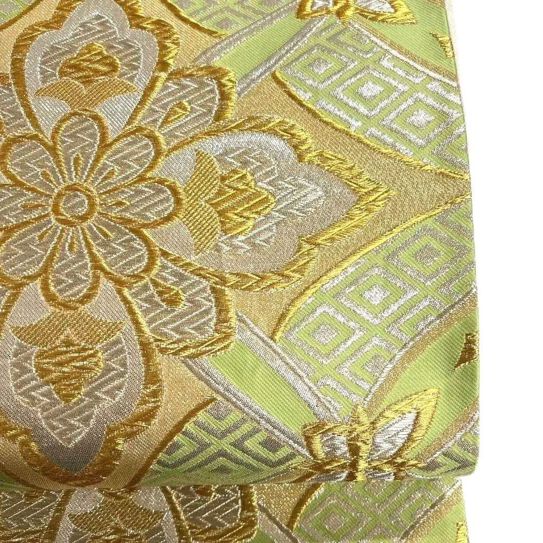 花紋　花菱　桐の花　鹿の子　金糸　袋帯　着物　023a p 花紋 花菱 桐の花 鹿の子 金糸 袋帯 着物 023a p