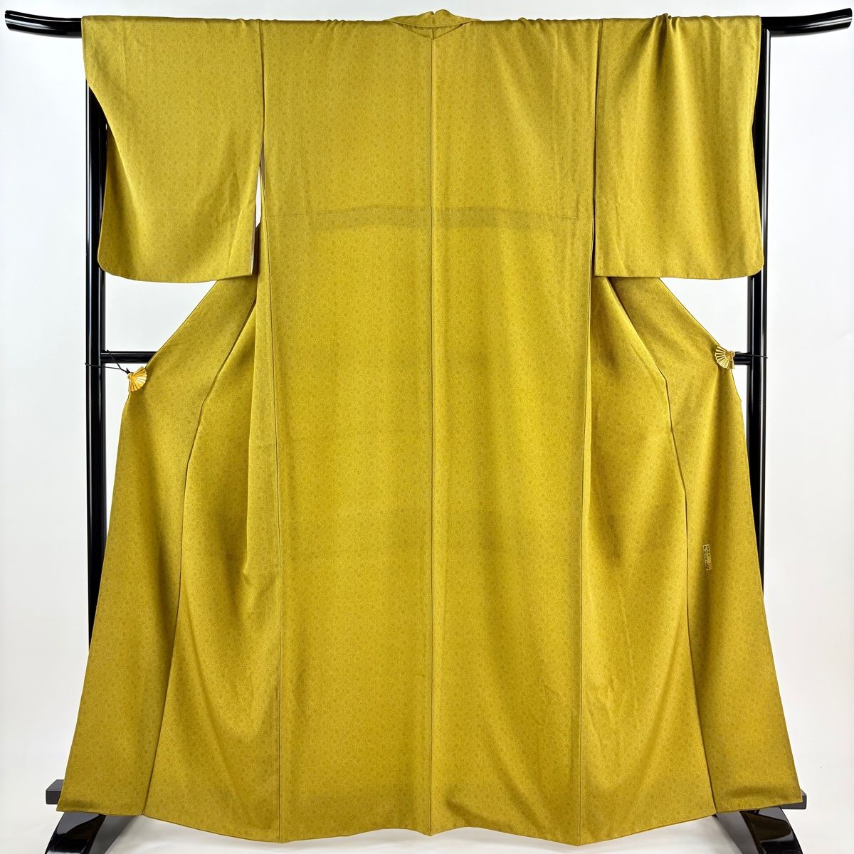 平和屋着物○江戸小紋 寺山存男 万筋 梅染色×絹鼠色 正絹 逸品